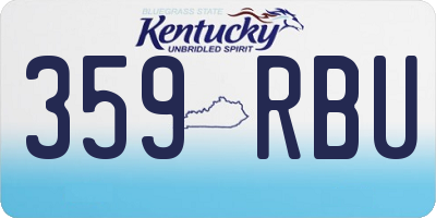 KY license plate 359RBU