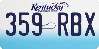 KY license plate 359RBX