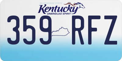 KY license plate 359RFZ