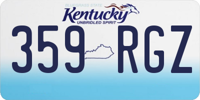 KY license plate 359RGZ