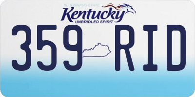 KY license plate 359RID