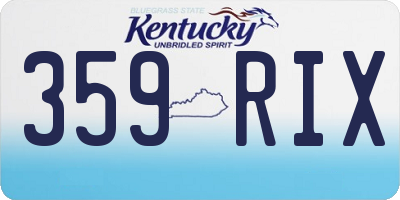 KY license plate 359RIX