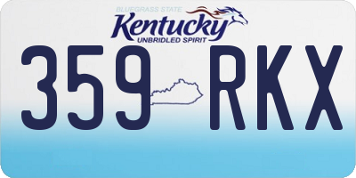 KY license plate 359RKX