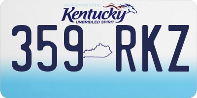 KY license plate 359RKZ