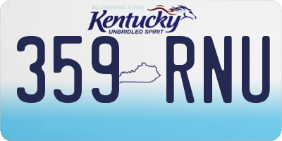 KY license plate 359RNU