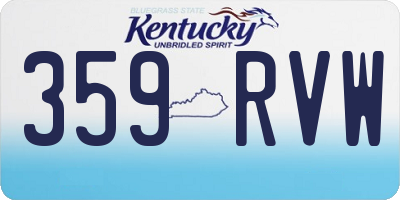 KY license plate 359RVW