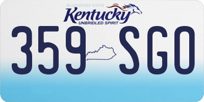 KY license plate 359SGO