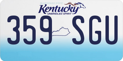 KY license plate 359SGU