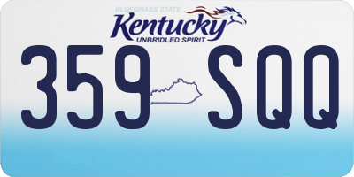 KY license plate 359SQQ