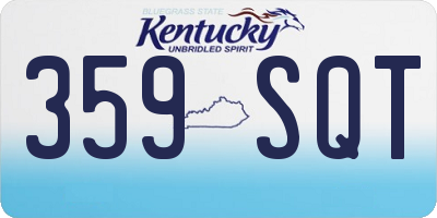 KY license plate 359SQT