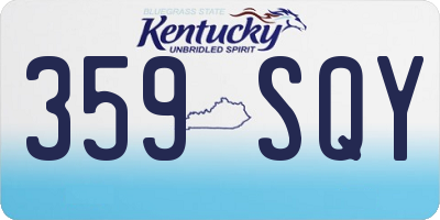 KY license plate 359SQY