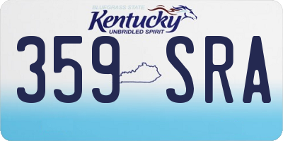 KY license plate 359SRA