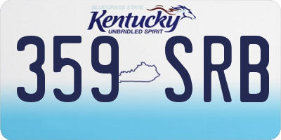 KY license plate 359SRB