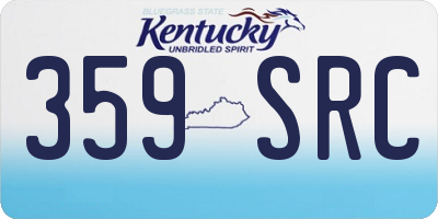 KY license plate 359SRC