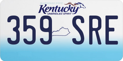 KY license plate 359SRE
