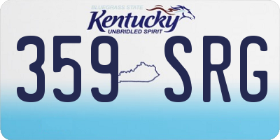KY license plate 359SRG
