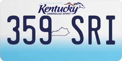 KY license plate 359SRI