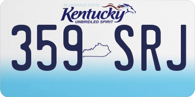 KY license plate 359SRJ