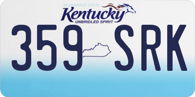 KY license plate 359SRK