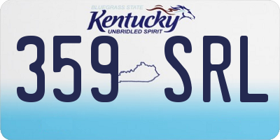 KY license plate 359SRL