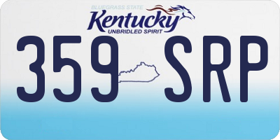 KY license plate 359SRP