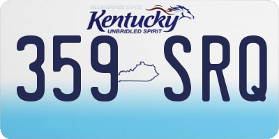 KY license plate 359SRQ