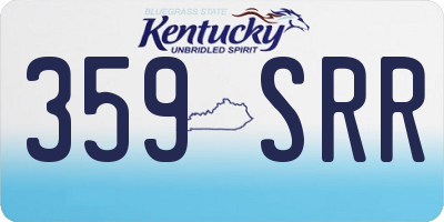 KY license plate 359SRR
