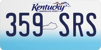 KY license plate 359SRS