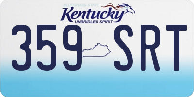 KY license plate 359SRT