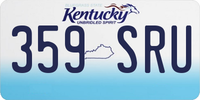 KY license plate 359SRU