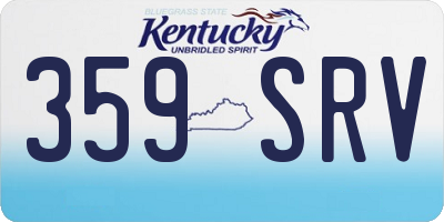 KY license plate 359SRV