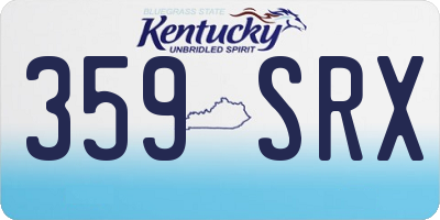 KY license plate 359SRX