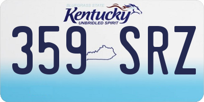 KY license plate 359SRZ