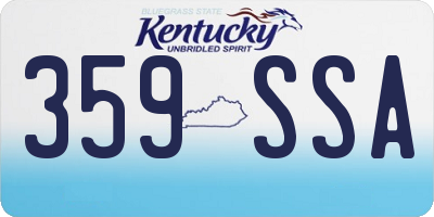 KY license plate 359SSA