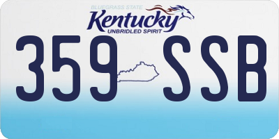 KY license plate 359SSB