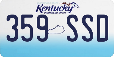 KY license plate 359SSD
