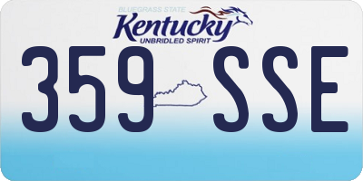 KY license plate 359SSE