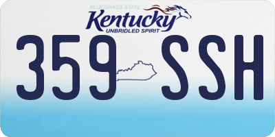 KY license plate 359SSH