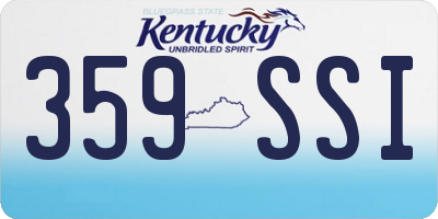 KY license plate 359SSI