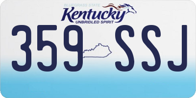 KY license plate 359SSJ