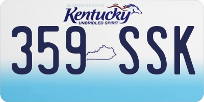 KY license plate 359SSK
