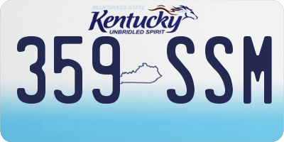 KY license plate 359SSM