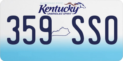 KY license plate 359SSO