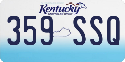 KY license plate 359SSQ
