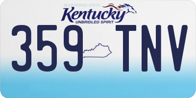 KY license plate 359TNV