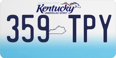 KY license plate 359TPY