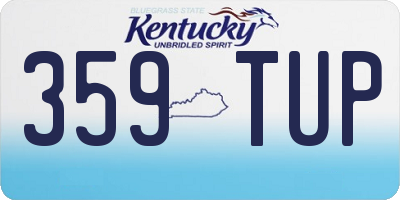 KY license plate 359TUP