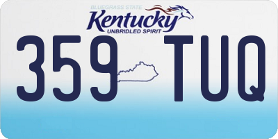 KY license plate 359TUQ