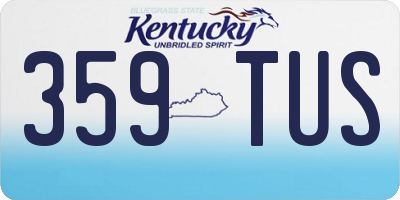 KY license plate 359TUS