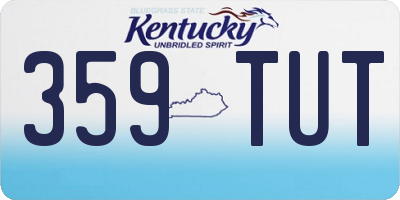 KY license plate 359TUT